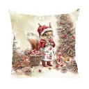 Подушка декоративная Zaberite Белочка Акулина в Новогоднем лесу 4308, 40x40 см