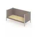 Кровать Solarius Тахта сплошное основание 90 x 101 x 210 см дерево цвет мокко мусс;платиновый
