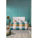 Комплект постельного белья Medsleep Дюрен сатин евро наволочки 50 x 70- 2 шт цвет зеленый, сиреневый