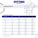 Отвод 45° Ifitting MG-FEDM45 1 1/4"x1 1/4" ВР-НР нержавеющая сталь