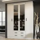 Шкаф распашной Эра 160x220x48.2 см ЛДСП цвет белый