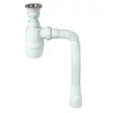 Сифон для мойки Wirquin D40 мм свободное протекание белый 44057