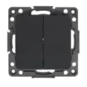 Стокгольм Механизм Выключателя 2-кл. проходного 10А винтовые клеммы черный EKF PROxima