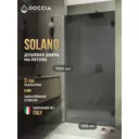 Душевая дверь Doccia GLASS905p/GRMT/6BL 90.5см эффект стекла матовый распашной