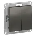 Переключатель встраиваемый Systeme electric AtlasDesign ATN000965 2 клавиши цвет серый