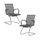 Офисное кресло 2 шт Dobrin CODY MESH LMR-102N_Mesh 53.5x88x60 см ткань цвет серый