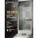 Душевая дверь Doccia GLASS900pt/GL/8CHMT 90см эффект стекла прозрачный распашной