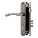 Замок цилиндровый в комплекте с ручкой Fuaro LOCKSET.9013 (SET F9011) SN/CP матовый никель