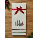 Полотенце для ванной Arya home с Вышивкой Рождество 40x60 Colorful Trees Белый
