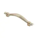 Мебельная ручка-скоба Kerron 128 мм RS-075-128 WG белый с золотом 4 шт.