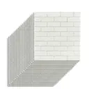 Комплект панелей ПВХ Lako decor Кирпич 770x700мм 10.8м² 20шт белый с серебром