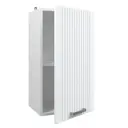 Шкаф навесной 40см Джаз В400 Белый/ Белый глянец/фрезерованный фасад