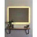 Зеркало для ванной Alfa mirrors Niko-75 Niko-75t с подсветкой 70x50см