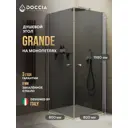 Душевой уголок Doccia GLASS80ypt/GR/5CHMT угол 80x80см хромированный профиль эффект стекла прозрачный