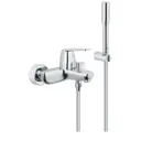 Однорычажный смеситель для ванны GROHE Eurosmart с лейкой и шлангом хром 32832000