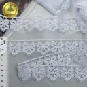 Кружево гипюр Kruzhevo арт.TR.4GB2503 шир.30мм цв.1 белый уп.9м