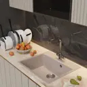 Мойка для кухни Mixline NL-TM15 66x53 см глубина чаши 180 см искусственный камень цвет песочный
