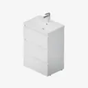 Тумба AM.PM GEM S M91-FSX0602-WC0602WG напольная, 60 см, 3 ящика, белый глянец, с раковиной