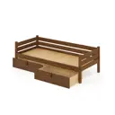 Тахта односпальная Solarius сплошное основание с 2 выкатными ящиками 110x63x210 см сосна цвет темный дуб