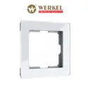 Рамка для розеток и выключателей Werkel Acrylic 1 пост цвет белый