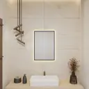 Зеркало для ванной Alumirror 6040свет 6040чер3000к с подсветкой 40x60см