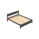 Кровать Solarius Мишка реечное основание 170x80x210см дерево цвет темно-серый/темный дуб