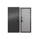 Входная дверь Unicorn Loft левый 205x96см цвет антрацит букле/эмаль светло-серая