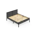 Кровать Solarius kr120loft-obiv-rs17-black Кровать Лофт реечное 125 x 90 x 206 см дсп цвет темно-серый/черный