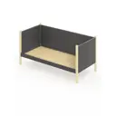 Кровать Solarius Тахта сплошное основание temser100-190van-full 110 x 101 x 200 см дерево цвет темно-серый, ванильный