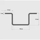 Профиль шляпный усиленный Upforming 185x90x53 г/к не оцинкованный