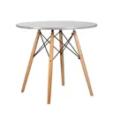 Кухонный стол Dobrin Chelsea`80 LMZL-TD-108 круг 80x80 см МДФ цвет светло-серый