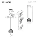 Люстра потолочная St luce Cocoon Sl1661.413.01 1 лампа 2 м² цвет черный