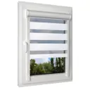 Рулонная штора день/ночь Унистайл LKRZBELI125150, 125x150 см, цвет белый