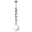 Люстра на штанге LOFT IT 10128P Green Chain 1 лампа 3 м² цвет белый