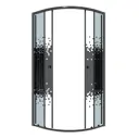 Душевой уголок Niagara Eco NG-1003-14BLACK 1/4 круга 80x80см черный профиль эффект стекла прозрачное закаленное стекло