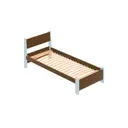 Кровать Solarius Мишка орто основание mkr-obiv-rs9-gol70-190-orto 80 x 80 x 200 см дерево цвет коричневый/голубой