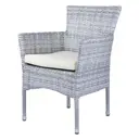 Кресло садовое Azzura 2264-05-2 Diana 59 см x 61 см x 85 см искусственный ротанг серо-белый