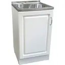 Напольный шкаф с гладкими фасадами Siriusline петли слева без мойки 50x80x60 см ЛДСП цвет белый