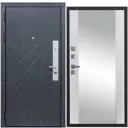 Входная дверь Diva STR МХ-26 205x96см левый цвет Д15 белый софт/гранит лава оникс с зеркалом