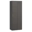 Шкаф Трия 83x225x53 см ЛДСП цвет серый вулкан/фон серый