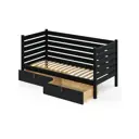 Тахта Solarius ортопедическое основание высокие бортики 90x101x210 см сосна цвет антрацит