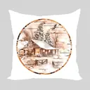 Подушка декоративная Zaberite Зимний домик в шаре 3954, 40x40 см