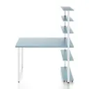 Стол Solarius loft 5 полок столешница 40 мм 60x145x120 см белые металлические ножки сосна цвет голубой