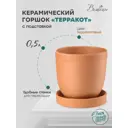 Горшок цветочный Горшок для растений Вещицы 10 см 0.5 л керамика медный