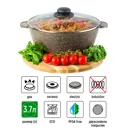 Жаровня Elan gallery Гармония вкуса 26 см алюминий с крышкой цвет коричневый, прозрачный