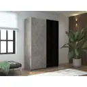 Шкаф-купе Мебельная компания е1 500592 230x160х57 см 8 полок лдсп цвет бетон