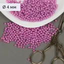 Бусины MAGIC 4 HOBBY круглые перламутр 4мм цв.093 т.сиреневый уп.500г (15000шт) БУС.MH.КР.04.093.02