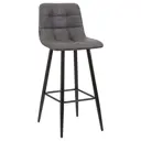 Барный стул Dobrin Nicole LML 43x105x52 см искусственная кожа цвет черный серый