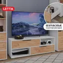 Тумба под телевизор Letta L4156.17.05/01 120х42х39.8 см ЛДСП цвет белое золото