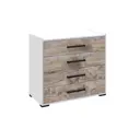 Комод Микон Соната 85x43x75 см 4 ящика ЛДСП цвет белый/серый